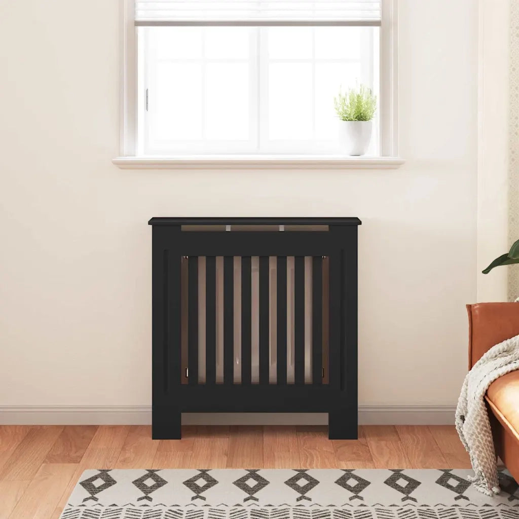 Copertura per radiatori Nero 78 x 19 x 81,5cm Legno multistrato 3403242