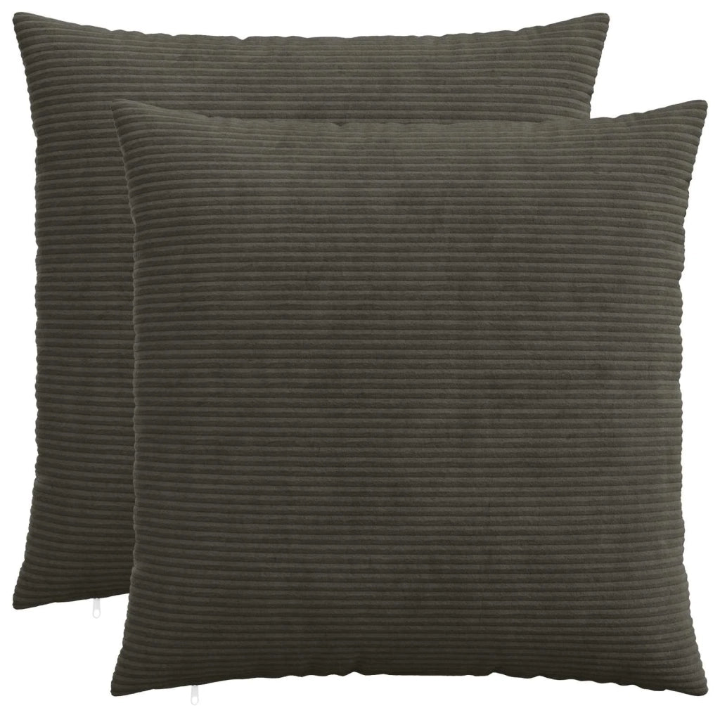 Federa 2 pcs HEERLEN Antracite 80 x 80 cm corduroy 913593