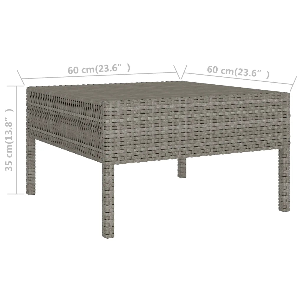 Set Divani da Giardino 2 pz con Cuscini in Polyrattan Grigio 310200