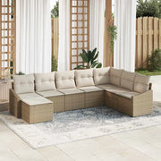 Set Divano da Giardino 8 pcs Beige e Crema polyrattan 3355510