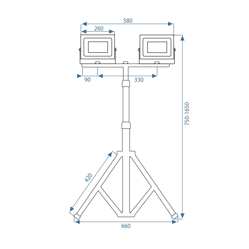 Alogeno Led Su Treppiede Rsl006-2x100n