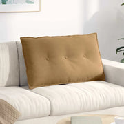 Cuscino per Schiena Marrone 80 x 50 cm Tessuto in Cords 42014726