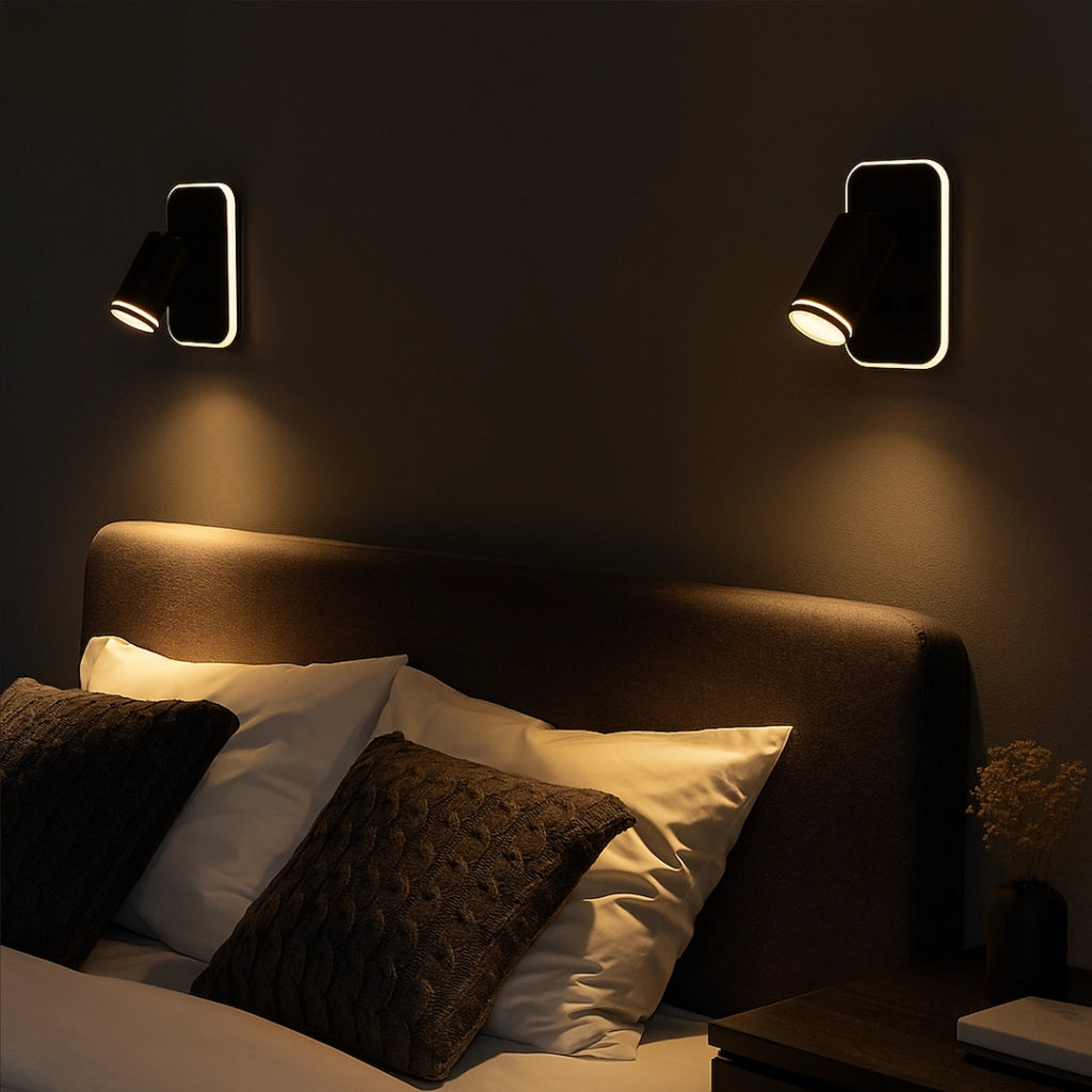 Applique moderna nera orientabile GU10+LED Pipe Milagro