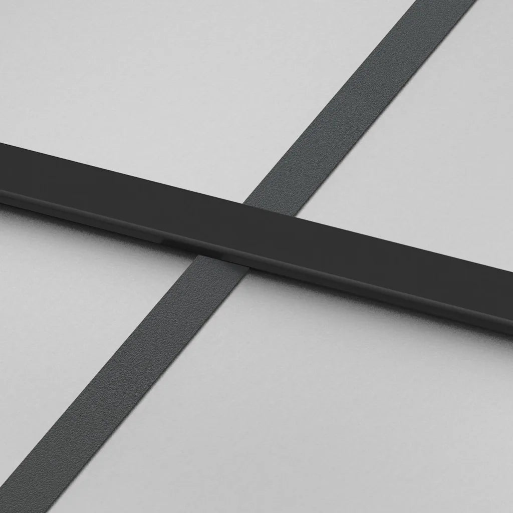 Porta Scorrevole con Ferramenta Nera 90x205 cm in Vetro ESG 3375805