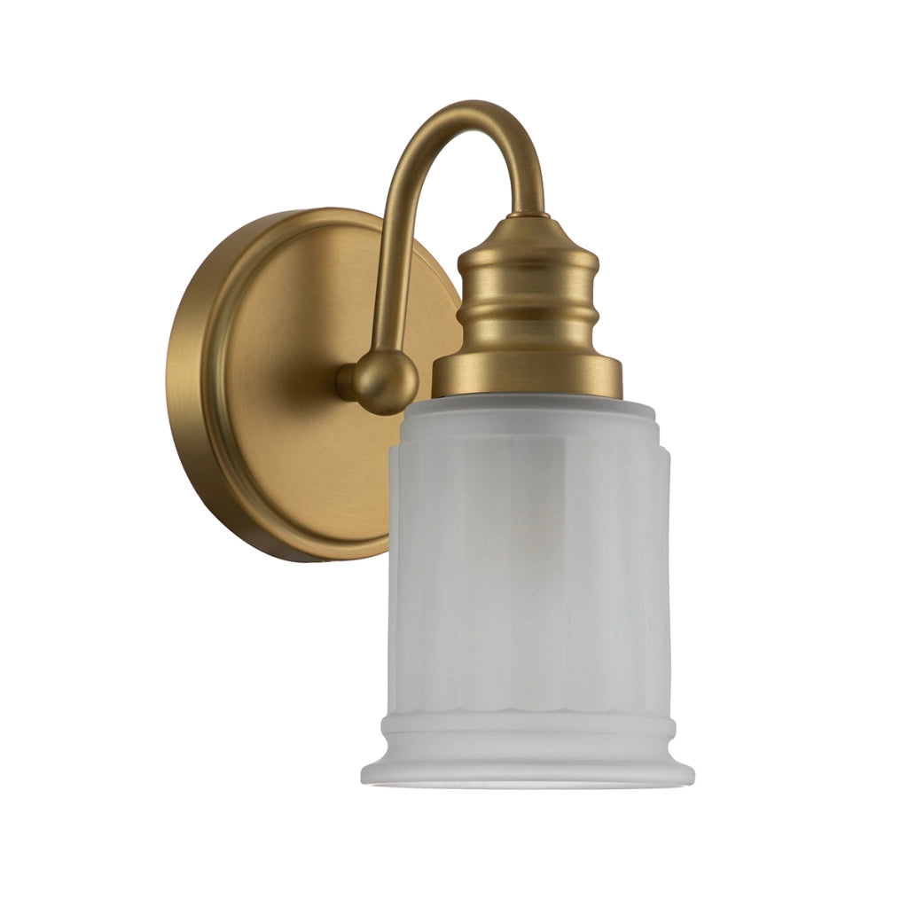 Applique bagno ottone spazzolato vetro Swell Quoizel