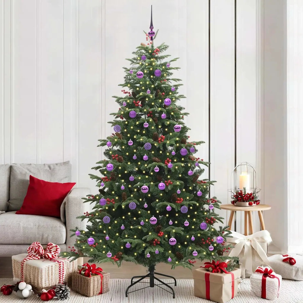 Albero di Natale artificiale con 300 LED Verde 210 cm 3395565