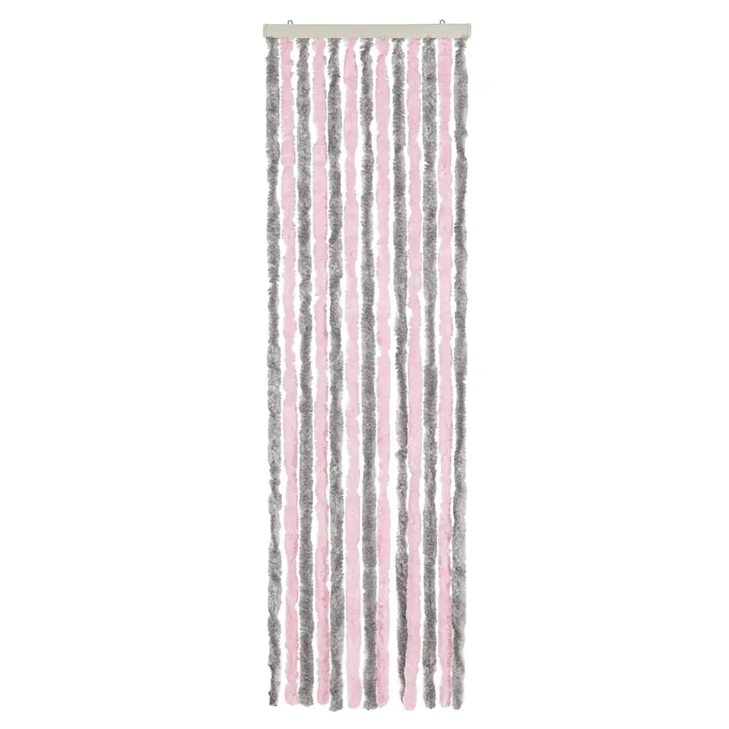 Tenda Antimosche Grigio Argento e Rosa 56x200 cm in Ciniglia CFW6880697