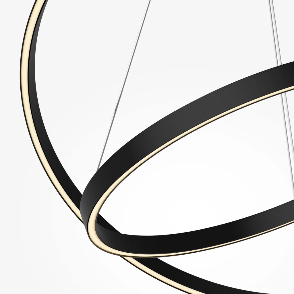 Maytoni Sospensione Moderna Rim 1 luce LED integrato nero metallo