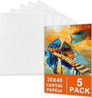 Pannelli di tela - 30 x 40 cm - 100% Cotone - Adatti per Acril, Olio e Schizzi