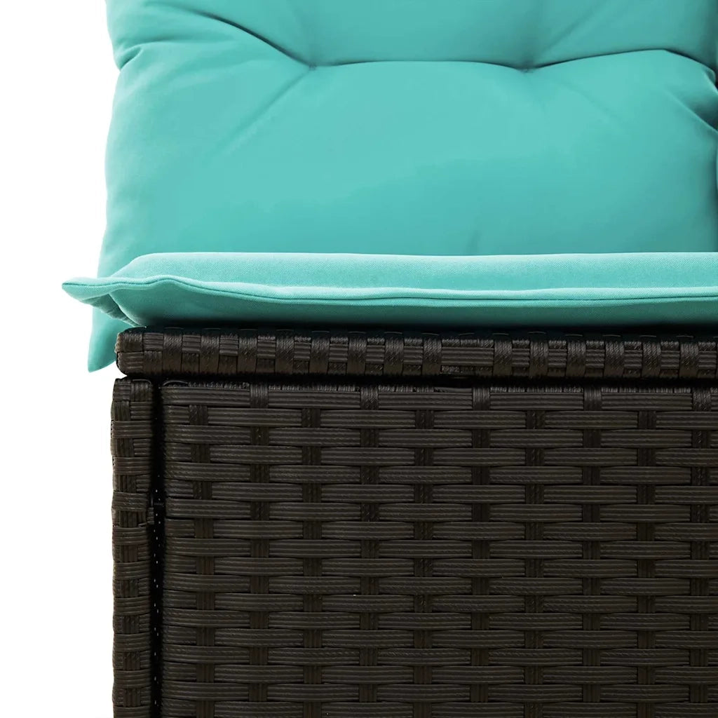 Panchina da giardino Nero polyrattan 3394475