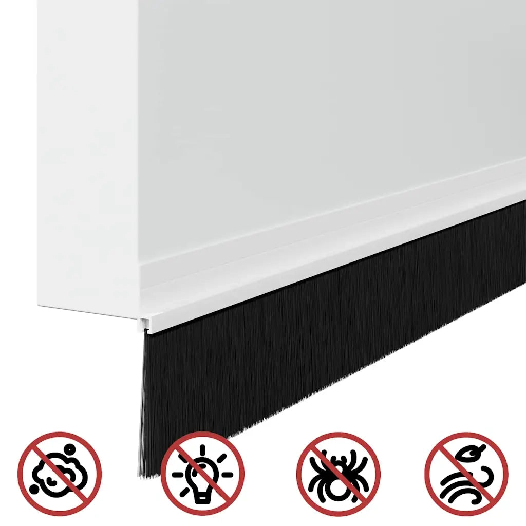 Spazzole per porte autoadesive 2 pcs Bianco 100 cm 42019511