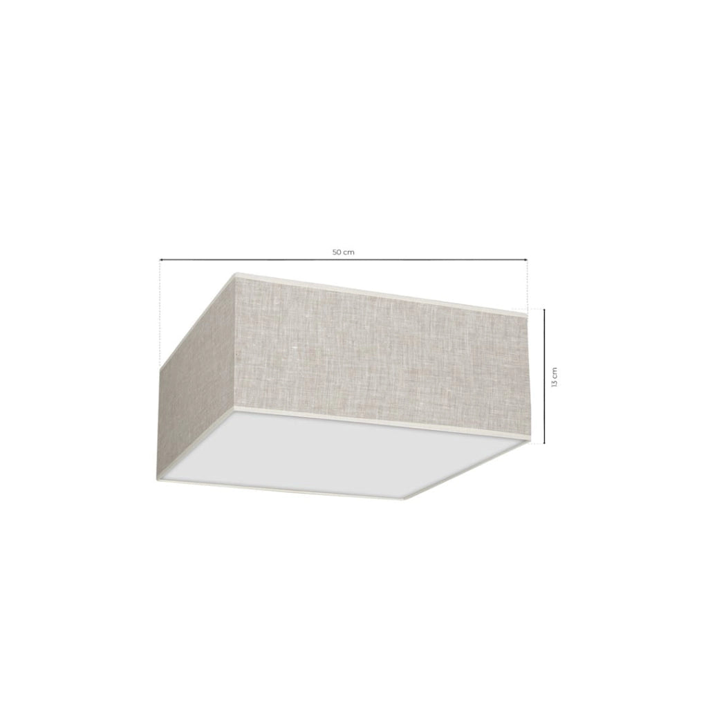 Plafoniera Milagro LINO quadrata bianca 50cm 3xE27