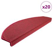 Tappetini per scale 20 pz 65x24x4 cm Rossi Semicircolari Grandi 3365794