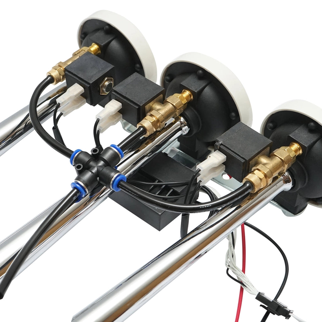 Clacson a 3 trombe 24V con 6 melodie per compressore d’aria