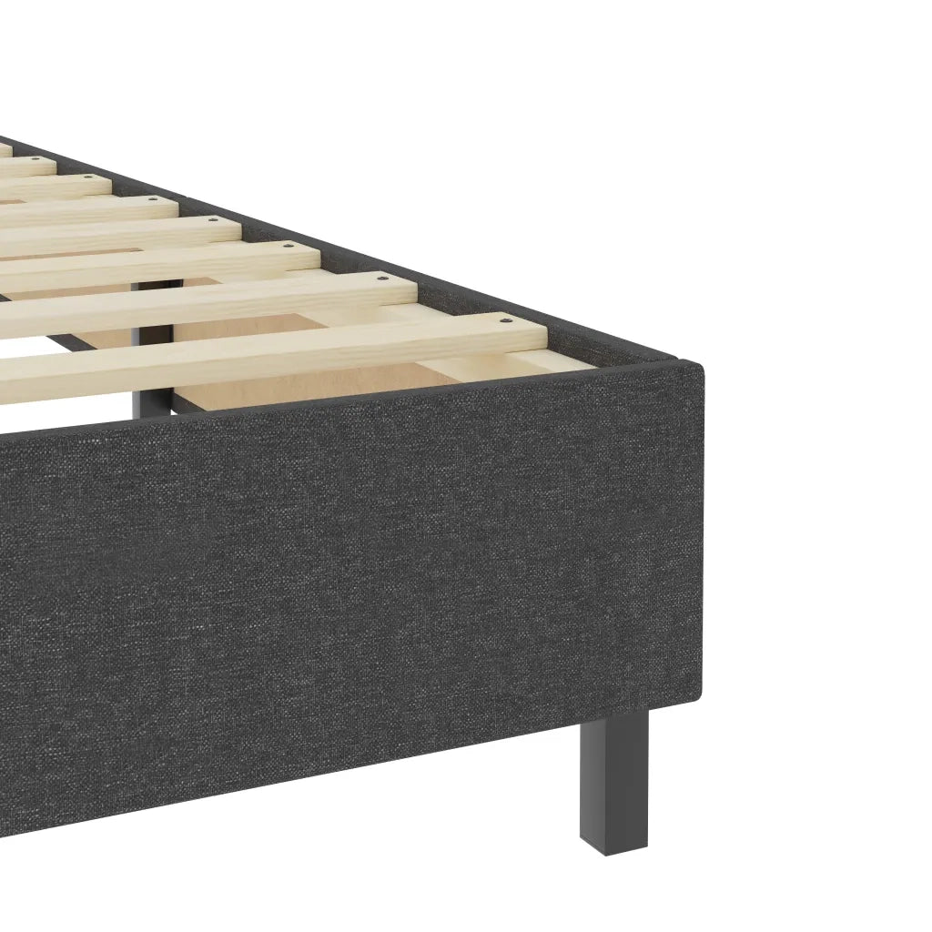 Letto a Molle Grigio Scuro in Tessuto 200x200 cm 3054793