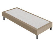 Letto Sommier Singolo 90x190 Beige Rivestito - Resistente fino a 120 Kg per Persona