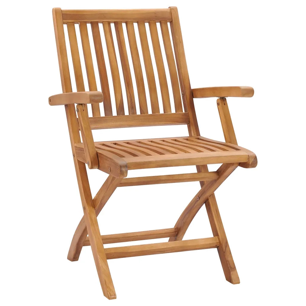 Set da Pranzo da Giardino 9 pz in Legno Massello di Teak