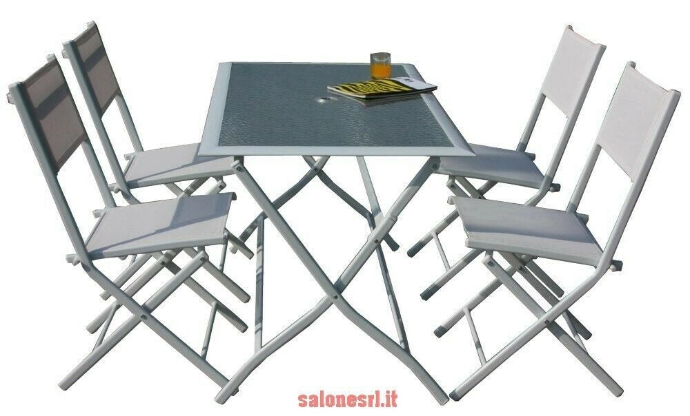 SET TAVOLO + 4 SEDIE PIEGHEVOLE "ASTRO"
