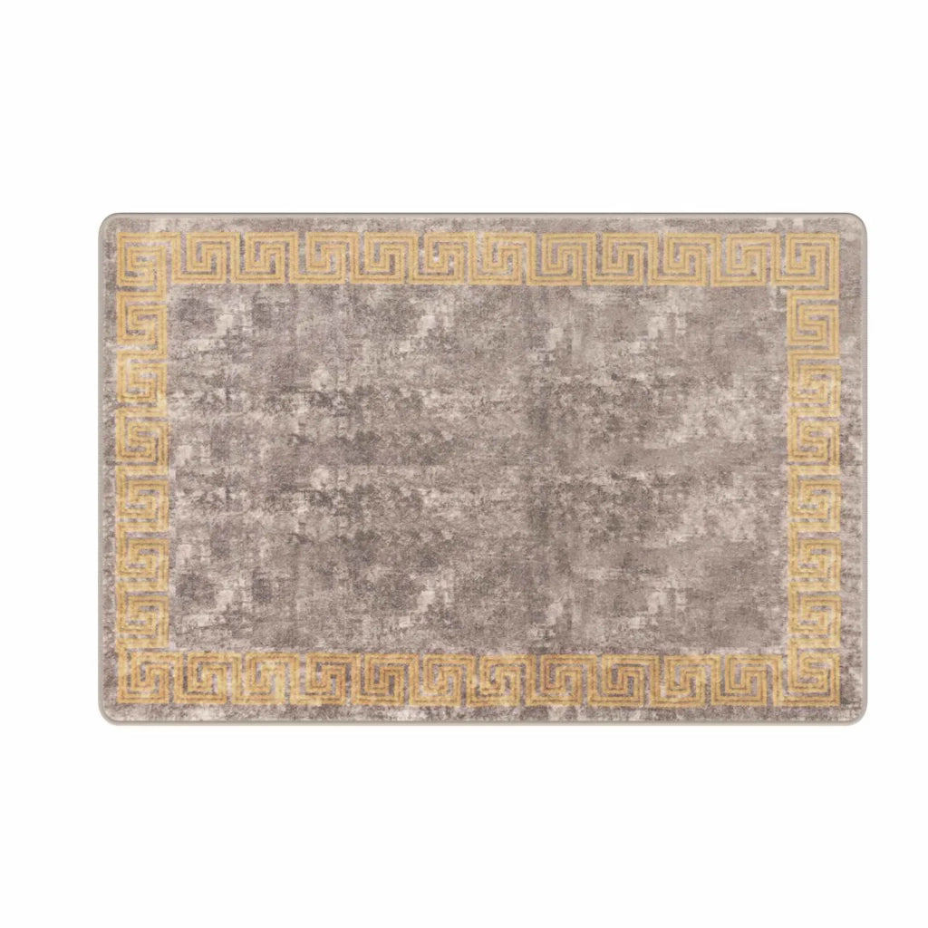 Runner Tappeto MARSA Grigio 100 x 150 cm Poliestere e PVC 42023359
