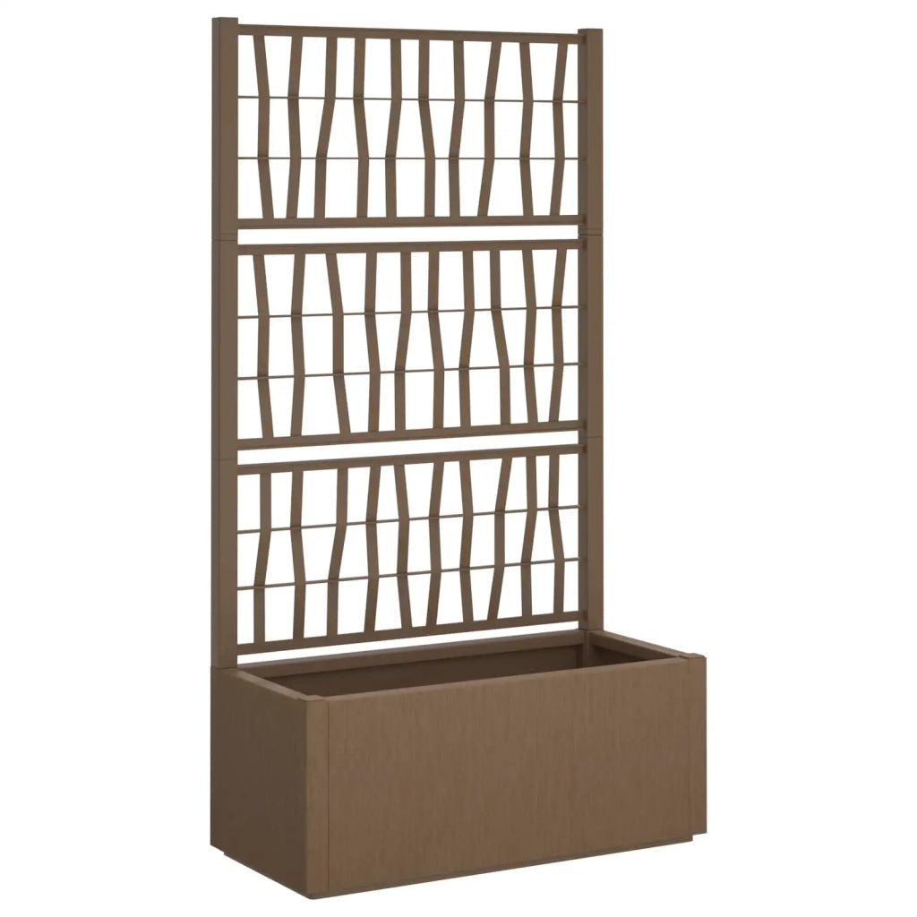 Vaso da Giardino con Trellis Marrone 80 x 36 x 140 cm PP 42036844