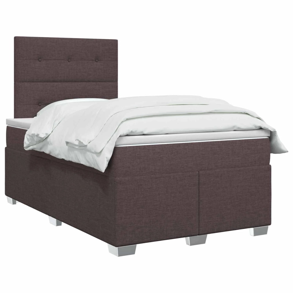 Letto box spring con materasso Marrone Scuro 120 x 200 cm 3453384