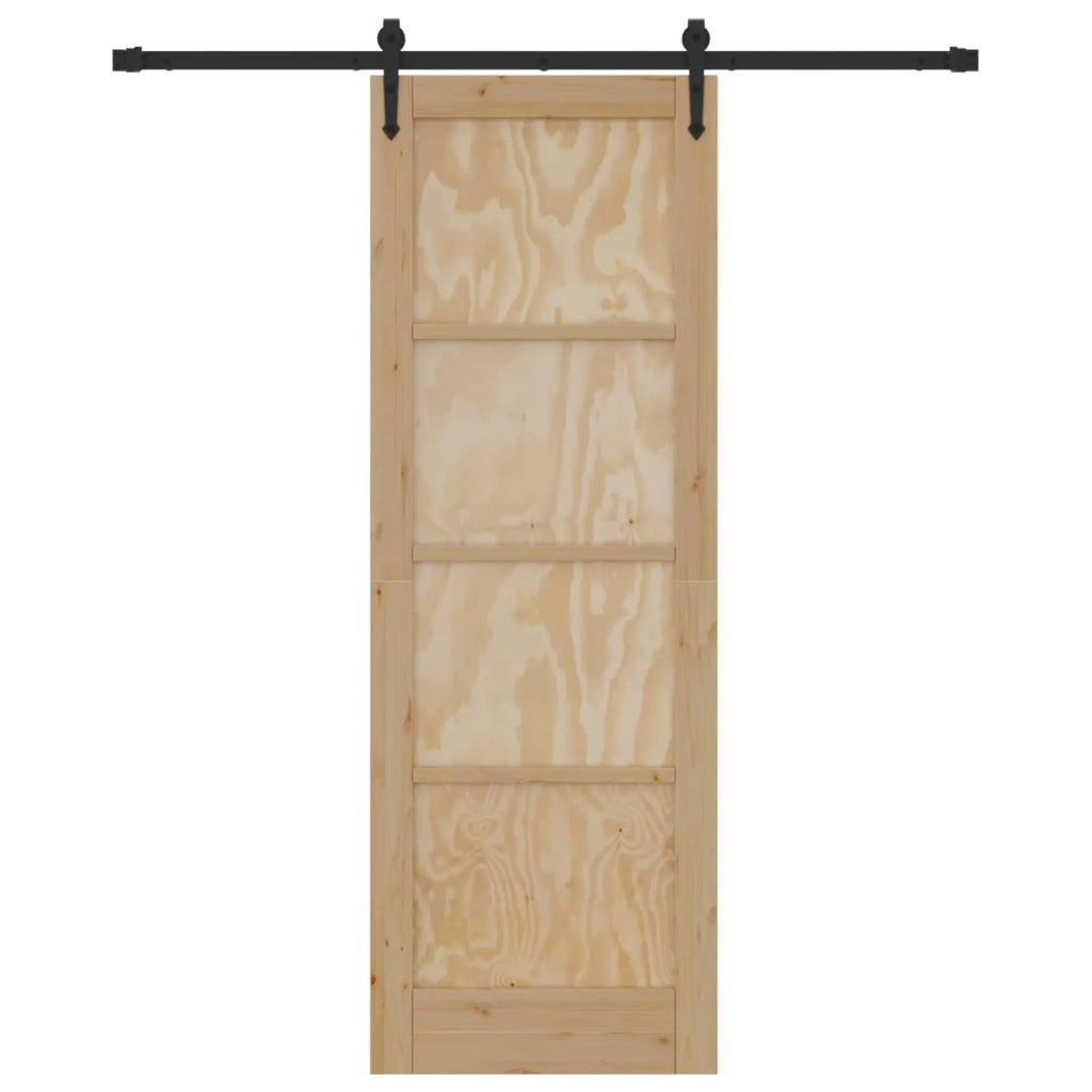Porta scorrevole ORKDAL Naturale e Nero 73,5 x 211 cm 3445558