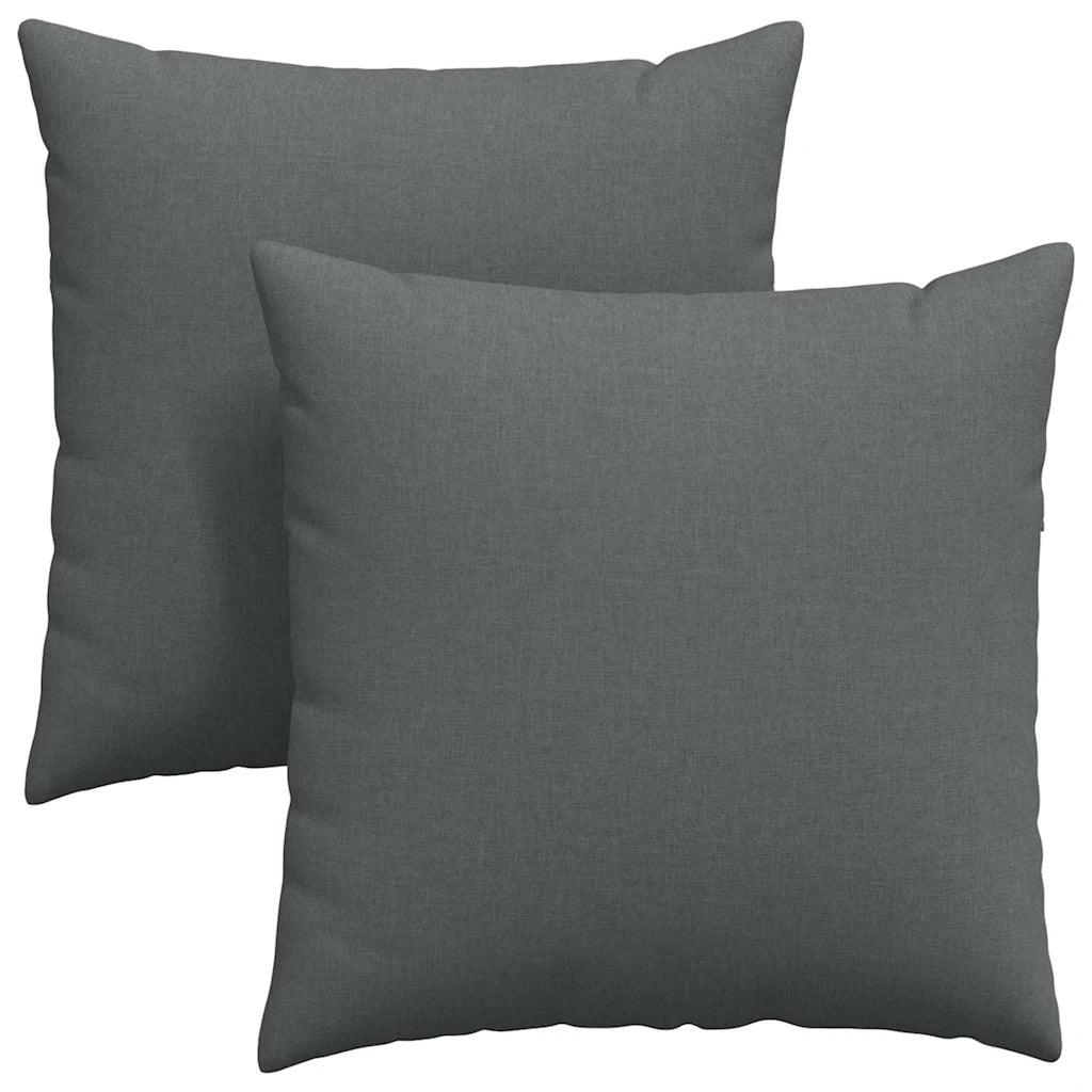 Cuscini da Divano 2 pcs Grigio scuro 60 x 60 cm Tessuto 42013998