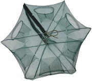 Visnetto in Nylon Duro - Opvougable - 6 Fori - per Pescare Crostacei - Dimensioni 58 x 22 cm