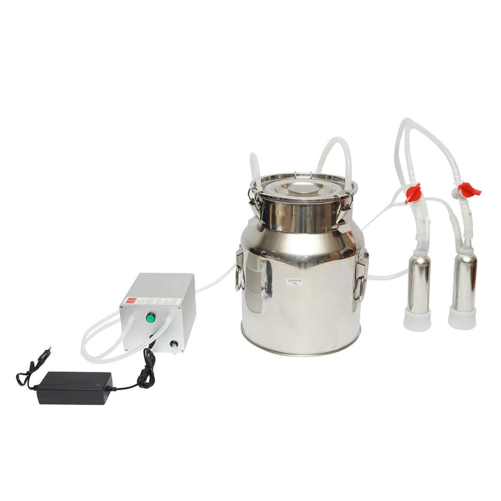 MUNGITRICE 60W CON 1 STAZIONE E SERBATOIO IN ACCIAIO INOX DA 14 LITRI PER MUCCHE