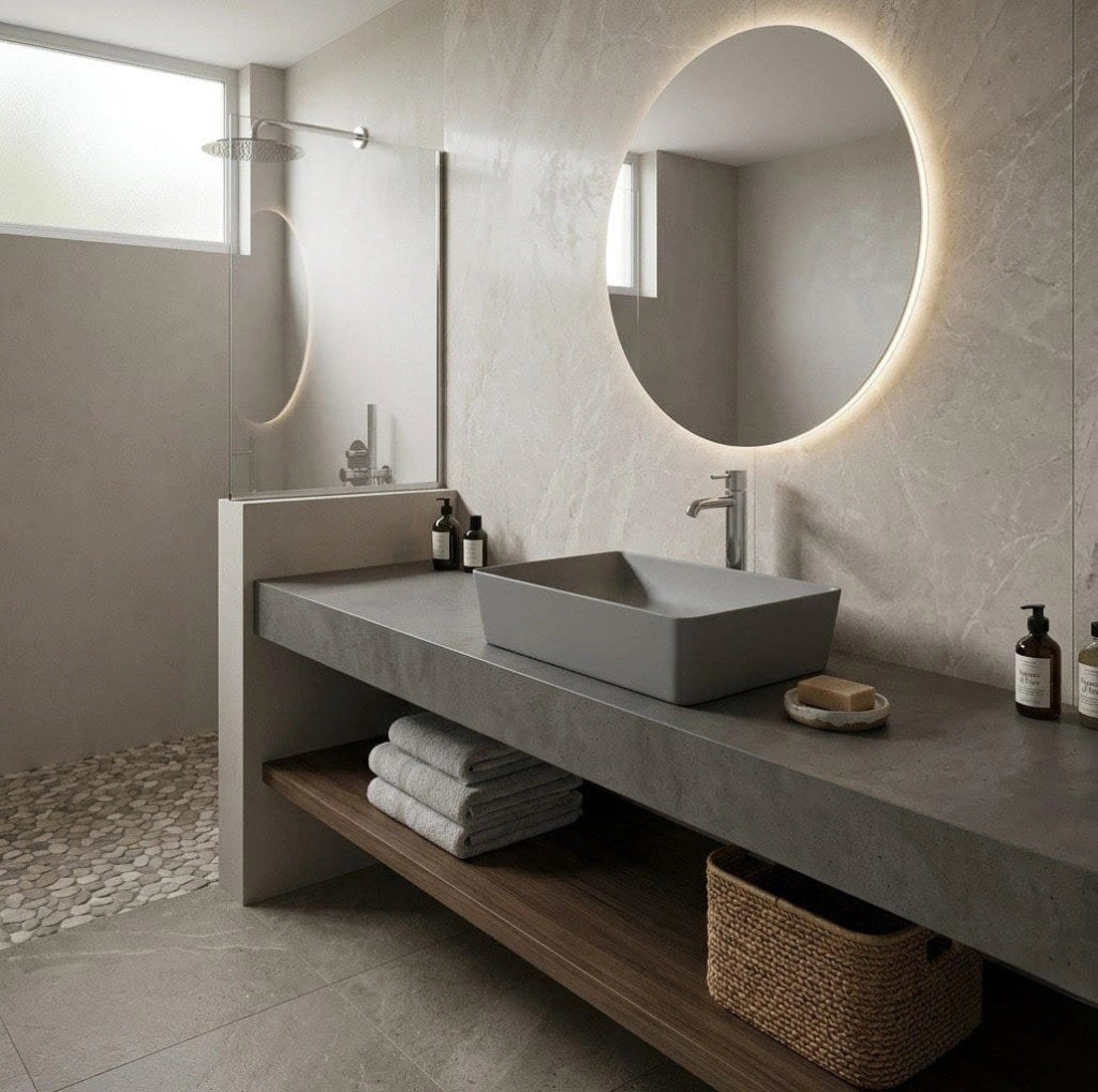 Lavabo rettangolare Rak Ceramics Feeling Grigio Matt