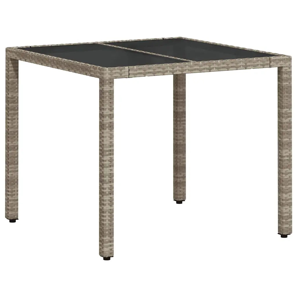 Set Pranzo da Giardino 5pz con Cuscini Polyrattan e Vetro 3278574
