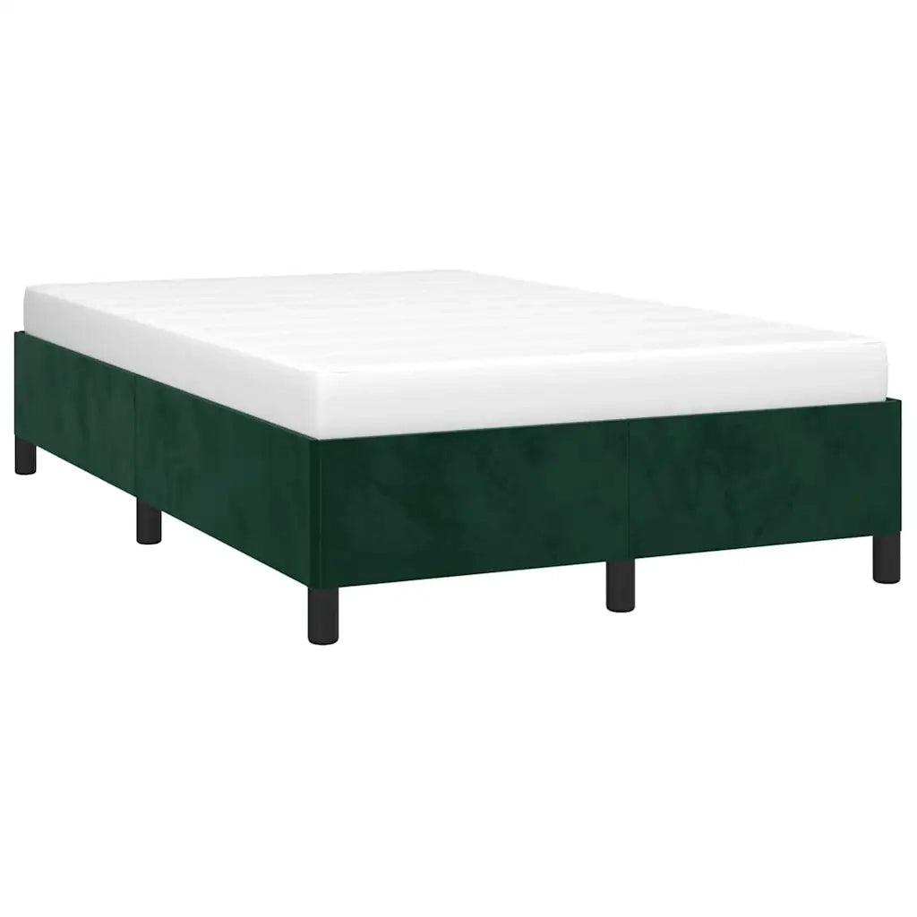 Giroletto senza Materasso Verde Scuro 120x190 cm Velluto 379531