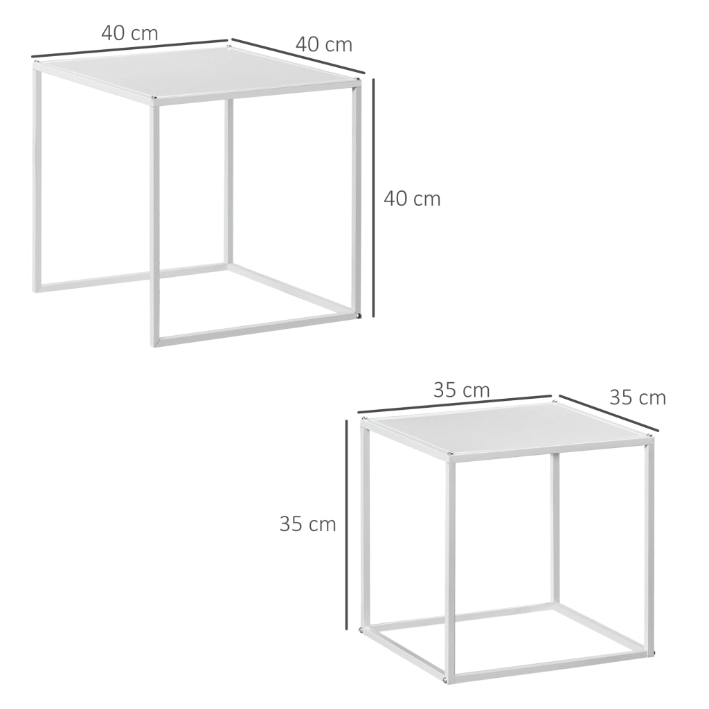 Tavolino da caff¨¨ nido ¨C zephmum ¨C bianco 35x35 40x40