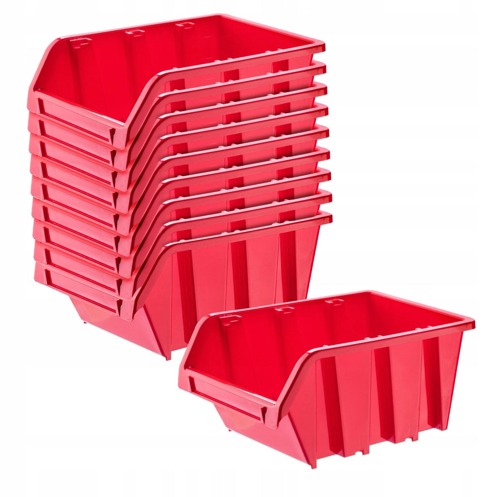 Set di 10 vassoi portaoggetti per officina KADAX, dimensioni 390x240 mm.