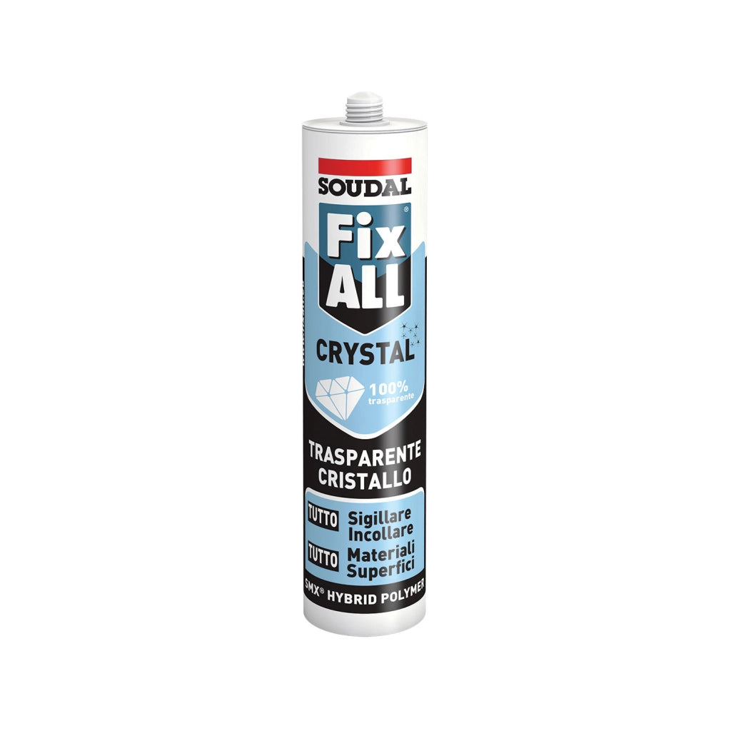 ADESIVO SIGILLANTE 'FIX ALL CRYSTAL' SOUDAL 290 ml - Trasparente - SOUDAL