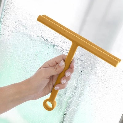 Tergivetro doccia giallo in plastica antigraffio con ventosa Spring