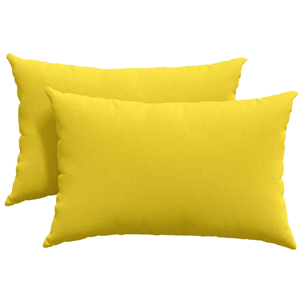 Cuscini da Divano 2 pcs Giallo Chiaro 60 x 40 cm Tessuto 42013662