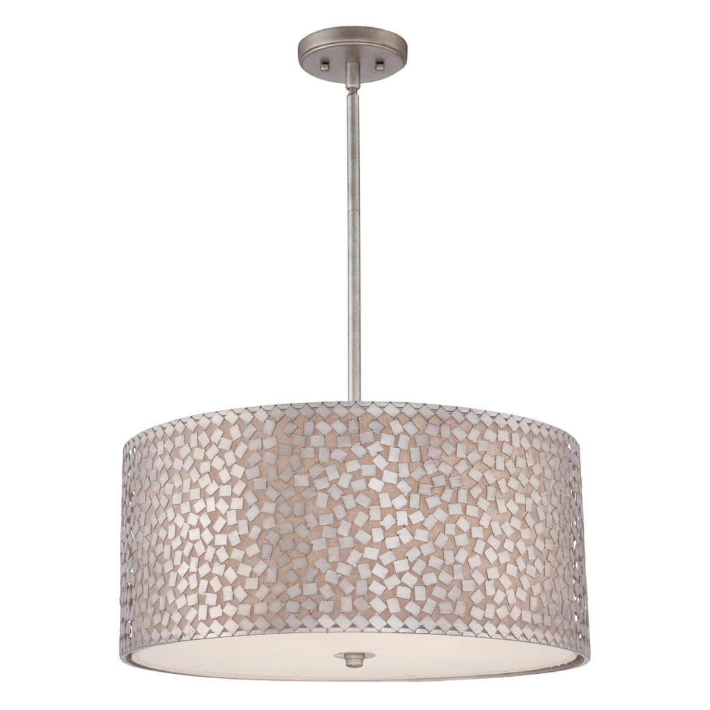 Lampada a sospensione Confetti argento antico 4xE27 Quoizel