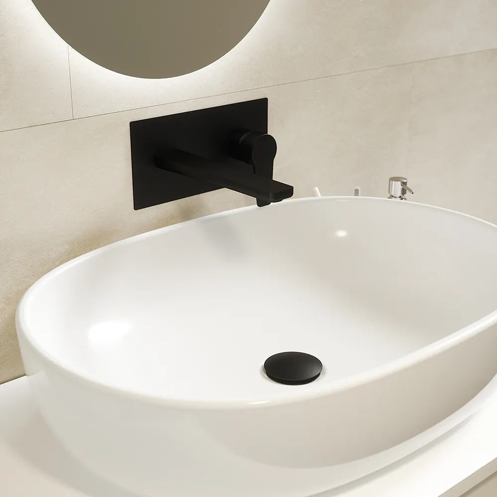 Miscelatore lavabo ad incasso nero opaco | Jane