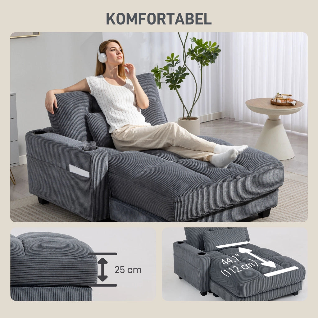 Divano letto con cuscini ¨C Minimal ¨C grigio