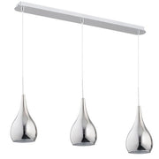 Lampada a sospensione SONIA 3 gocce E27 cromo Alfa