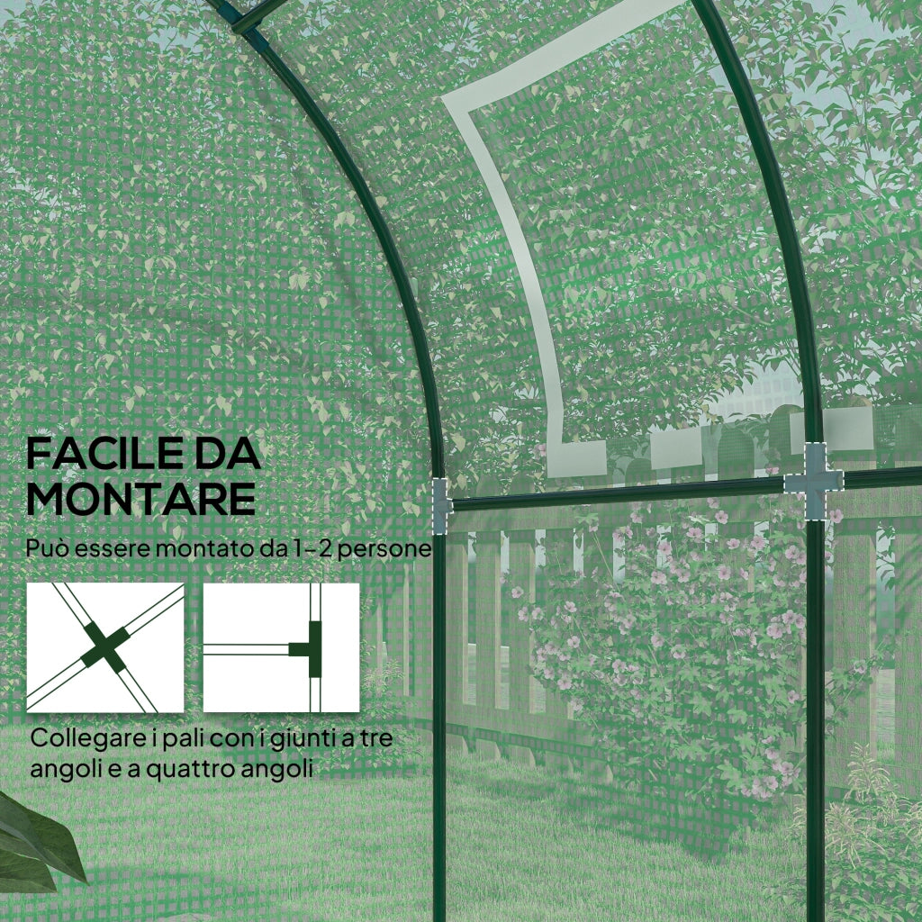 Serra da Giardino a Tunnel ¨C Xylo ¨C PE Verde 180x180x200cm