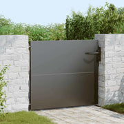 Cancello da giardino con blocco Nero 85 x 100 cm 42015879