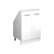 Mobile sottotetto Rion Bianco lucido/Bianco con 2 porte Vicco