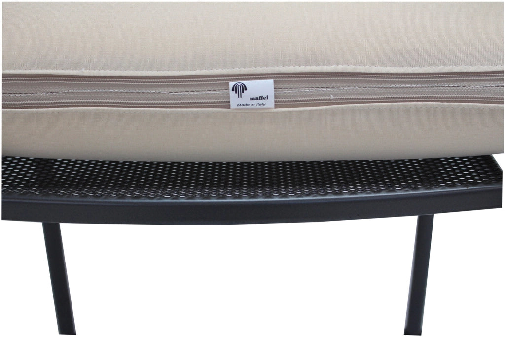 Set 2 Cuscini per Sedia da Giardino 90x45x5 cm in Dralon Allegro Ecru