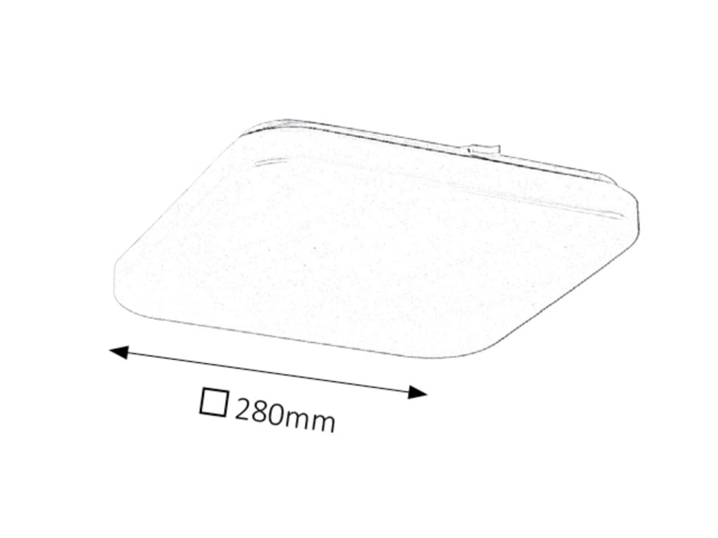 Plafoniera LED quadrata 28cm bianca 20W Rabalux Rob