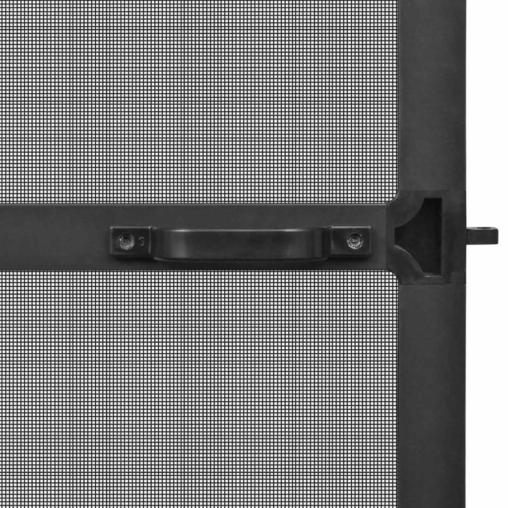 Schermo Insetti a Battente Antracite e Nero 100 x 215 cm 42047077