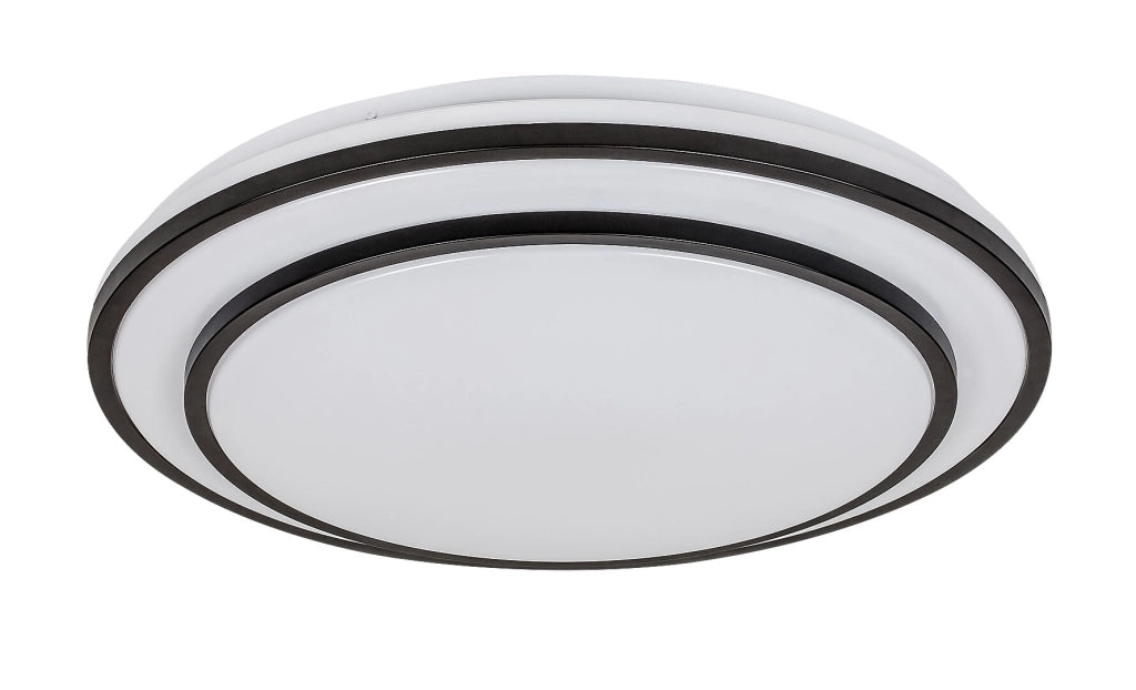 Plafoniera LED dimmerabile Lupita 49cm nera 40W con telecomando