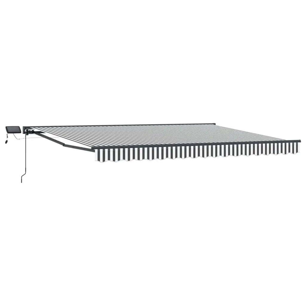 Cornice per Tenda Manuale con LED Antracite e Bianco 4 × 3 m 3420845