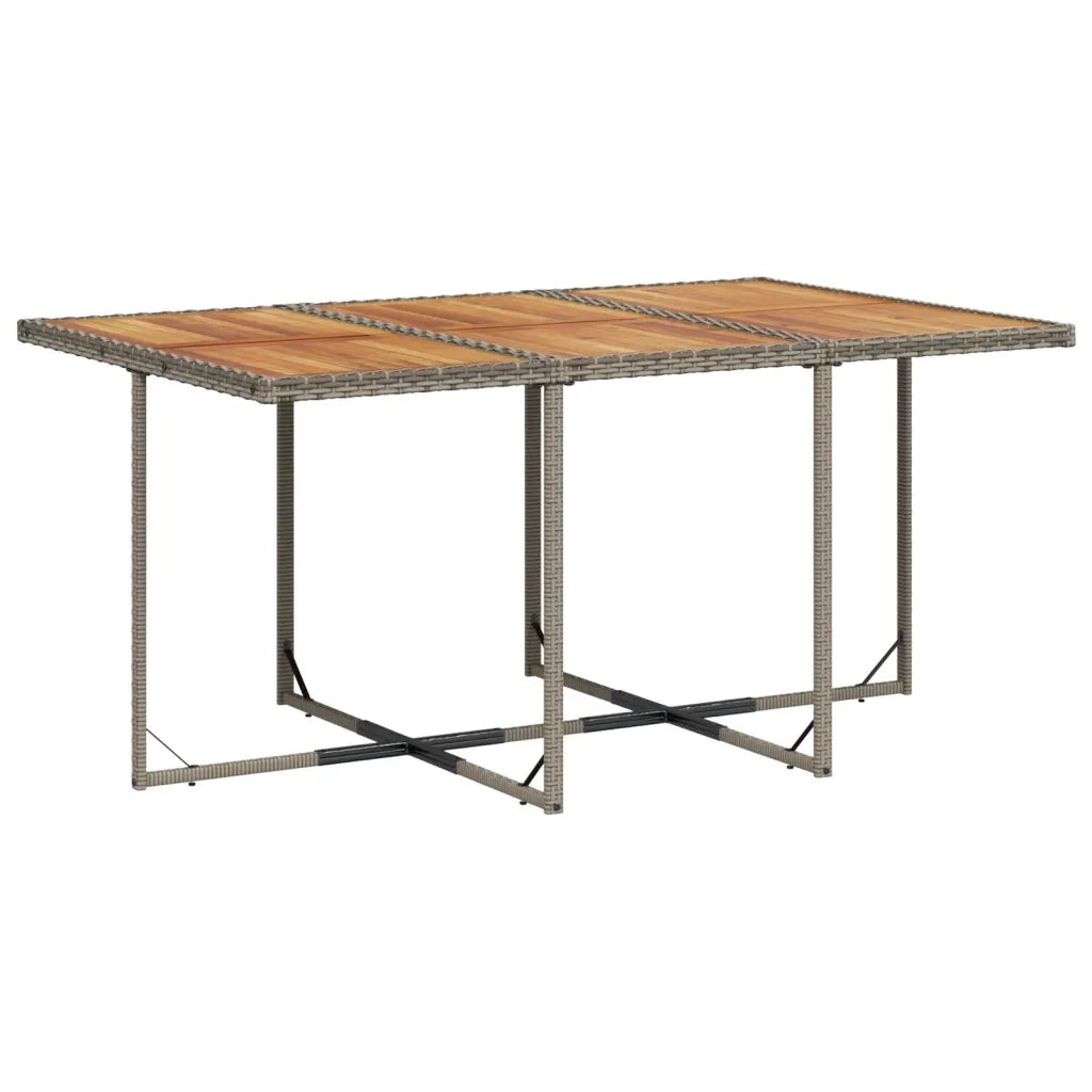 Set da pranzo da giardino da 11 pz con Cuscini in Polyrattan Grigio 3277744